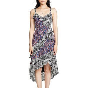 Parker Mixed Pattern Ruffle Dress Size 6